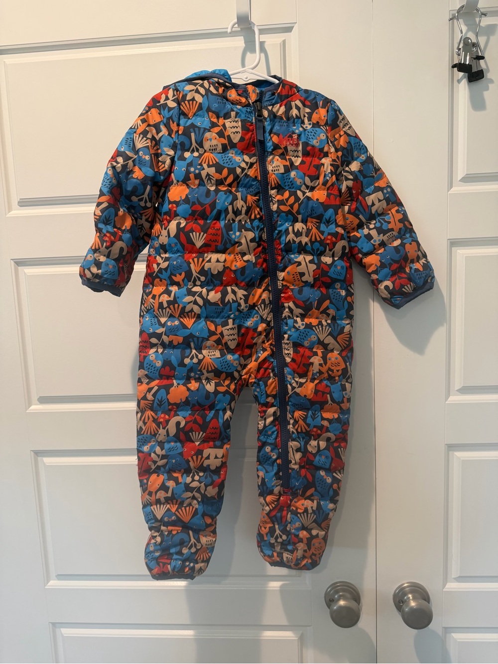 REI Co-op 650 Down Bunting Forest Friends woodland SnowSuit size 18-24 months